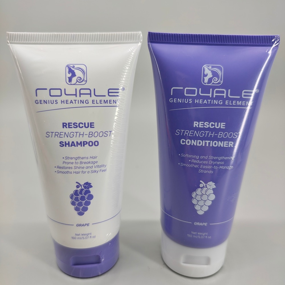 Royale Rescue Strength-Boost Shampoo & Conditioner Set Grape 5.07oz New Sealed
